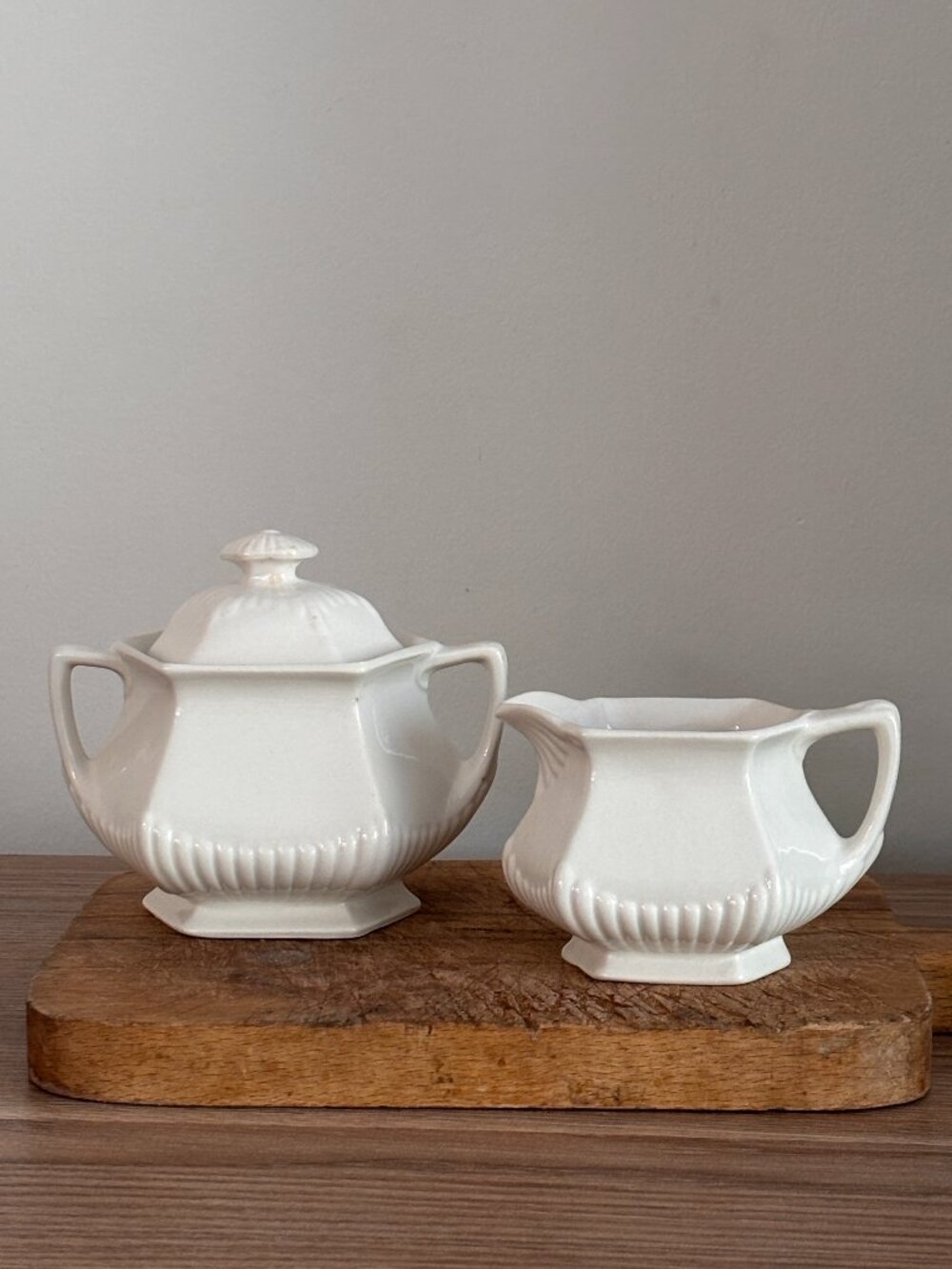 Antique Wm Adams & Sons Empress Milk and Sugar Set